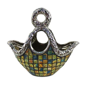 Unique Purse Shape Decorative Ceramic & Glass Flower Vases - Picture 1 of 2