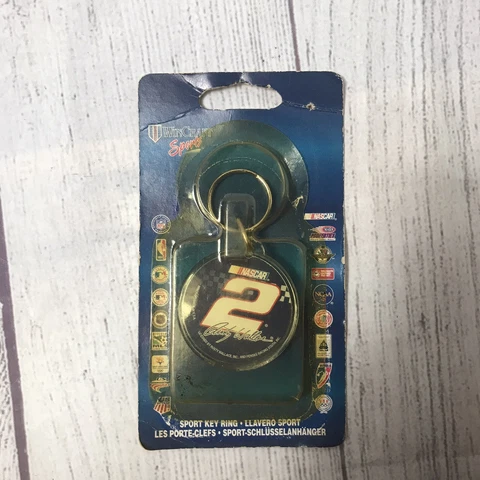 Vintage New 1999 NASCAR Rusty Wallace #2  Keychain Original Packaging Unsealed Cover