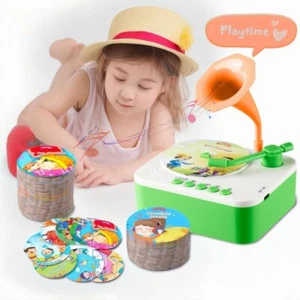 Toddler Gramaphone,Kids Gramaphone,Kids Phonograph Record Player with 96 Cards - Picture 1 of 11