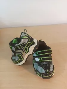 Garanimals Baby Boys Sneaker Shoes Size 2 Black/Green/Silver - Picture 1 of 6