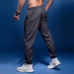 Men Running Pants With Zipper Pockets Soccer Training Sports Trousers Joggings - Picture 1 of 15
