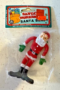 1989 SANTA BENDY SANTA CLAUS Christmas Bendy Toy 4.5" - Picture 1 of 2