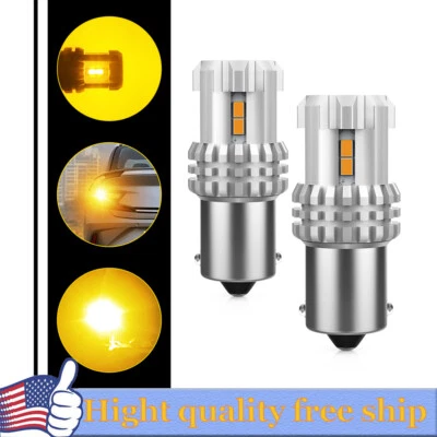 2x AUXITO LED Luz intermitente de señal de giro 1156 7506 amarillo ámbar bombillas DRL brillantes Foto 1 de 4
