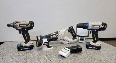 HART 5 Tool Combo Kit, Cordless Li-Ion, Impact, Drill, Reciprocating Saw, Lights - Image 1 of 4