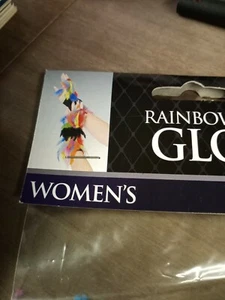 Rainbow Womens Adult Gay Pride Costume Feather Gloves (HALLOA) - Picture 1 of 3