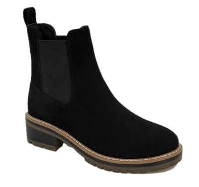 Kensie Kayla B Mujer Chelsea Imitación Gamuza Botines Negros Talla 11 NUEVO Foto 1 de 4