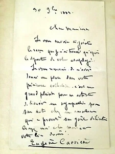SEAILLES. EUGENE CARRIERE "L'Homme et L'Artiste.1901 + Lettre de E. Carriere. - Imagen 1 de 11