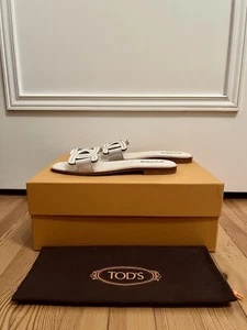 Damen Sandalen 38,5 von Tods NEU! € 495,- / Cremeweiss - Bild 1 von 5