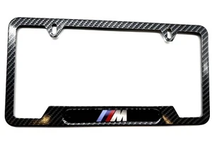 Carbon Fiber Stainless Steel License Plate Frame For BMW M2 M3 M4 M5 M6 M8 M7 X5 - Picture 1 of 9