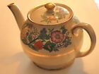 Sadler Teapot #1474 England Beautiful Flowers w 22kt Gold Gilt Trim Vtg 1937-47