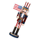  Nussknacker Soldat Ornament Amerikanische Flaggen Holzspielzeug Ornamente