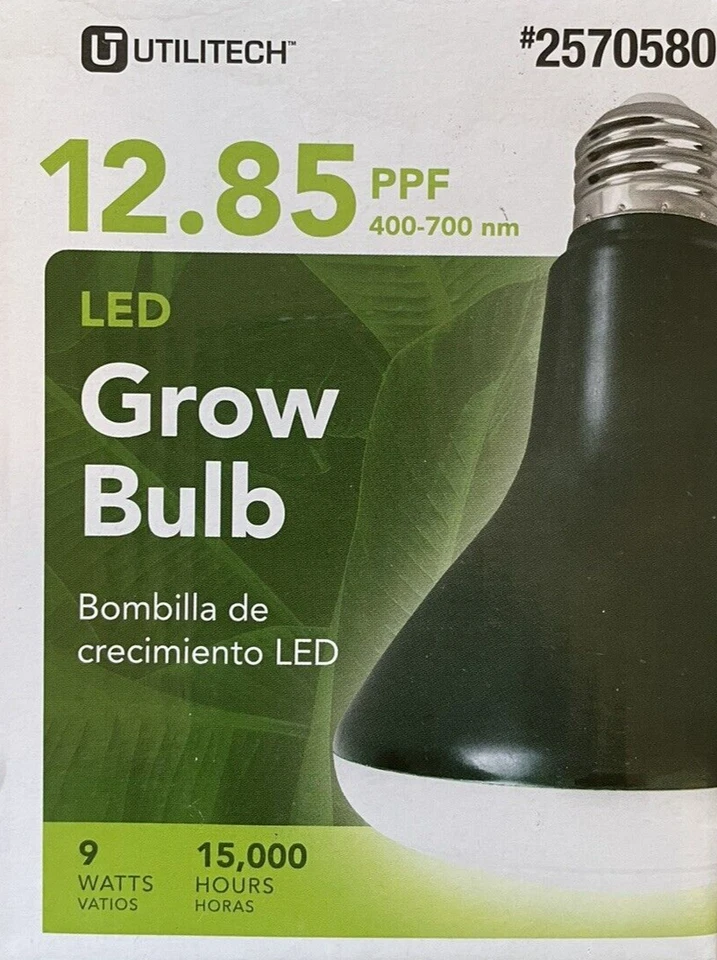 Utilitech 60-Watt BR30 Full Spectrum LED Grow Light w/ Standard Medium Base - Image 1 of 1