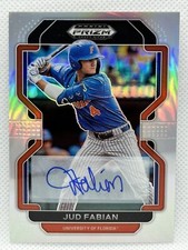 2022 Panini Prizm Draft Picks Silver Prizm Auto Jud Fabian #PDP67