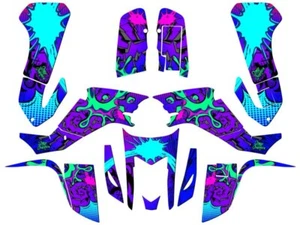 All Years KFX 400 ZANY Purple Senge Graphics Kit Compatible with Kawasaki - Picture 1 of 7