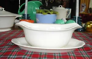 Vintage Syracuse China Federal Shape IVORY Gravy Sauce Boat ~ - Picture 1 of 8