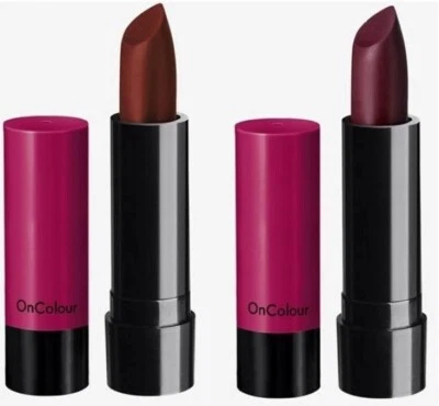 Combo de lápiz labial mate Oriflame Sweden OnColour choclate amor y belleza ciruela Foto 1 de 3
