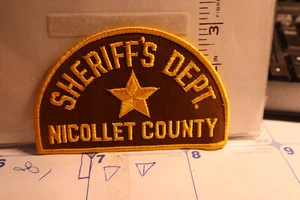 police patch  NICOLLET COUNTY SHERIFF MINNESOTA - Picture 1 of 1