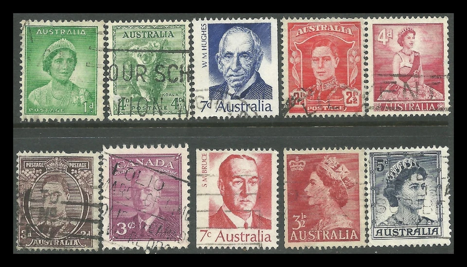 AUSTRALIA / LOT OF 10 STAMPS / USED - Image 1 of 1