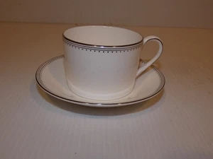 Wedgwood Vera Wang Ripsband Bone China Tasse/Untertasse - Bild 1 von 6