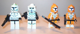 Lot of 4 Lego Star Wars Clone Trooper Minifigures from Set 7913