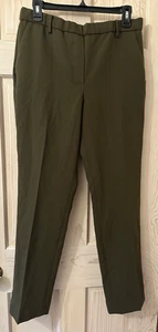 Talbots Olive Green Cambridge Elastic Waist Pull On Pants Sz 8 Straight Leg NWT - Picture 1 of 19