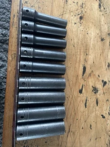 Snap On Tools USA SOCKET SET Metric Deep Impact Drive 1/2 SIMM Ratchet Wrench - Picture 1 of 13