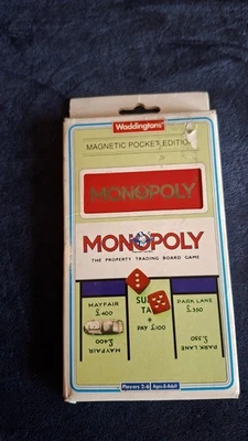 Vintage Waddingtons Monopoly Magnetic Pocket Edition Travel Board Game - Image 1 of 4