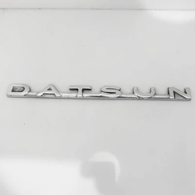 Datsun Bluebird Rear Script Badge Emblem in Metal - Image 1 of 2