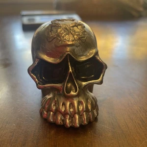 Vintage Skeleton Skull Heavy Shifter Knob Metal ? - Picture 1 of 24