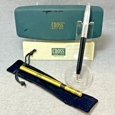 Bolígrafo Cross Century II esmoquin lacado negro y plata de ley + extras Foto 1 de 4