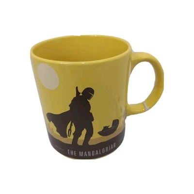 Taza de cerámica Star Wars The Mandalorian 20 oz silueta amarilla taza de café taza Foto 1 de 4
