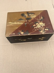 Japanese Wooden Trinket Box - Picture 1 of 7