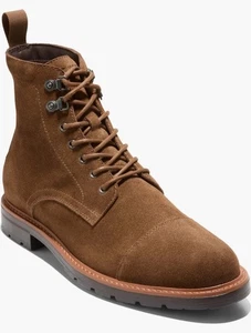 Men's BOOTS Cole Haan Chamberlain  Captoe - SPICED DARK BROWN/ SUEDE - Picture 1 of 6