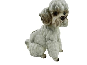 RELPO CERAMIC POODLE DOG PLANTER # 1895,JAPAN, APPROX. 8" TALL,6"WIDE VINTAGE - Picture 1 of 13