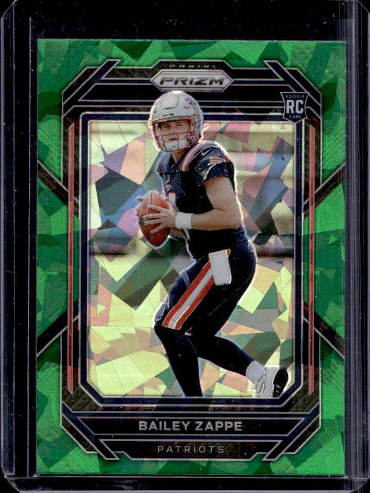 2022 Prizm Bailey Zappe Green Ice Prizm Rookie RC #305 Patriots