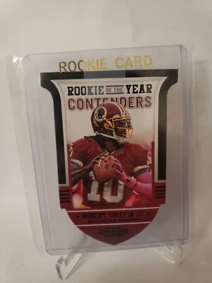 ROBERT GRIFFIN III 2012 CONTENDERS ROOKIE OF THE YEAR  BLACK DIE CUT RC #37/50 - Image 1 of 2