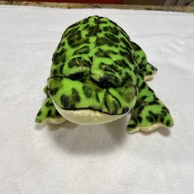 Ganz Webkinz Green/Yellow/Black Bull Frog Plush Retired No Code C28 - Image 1 of 4