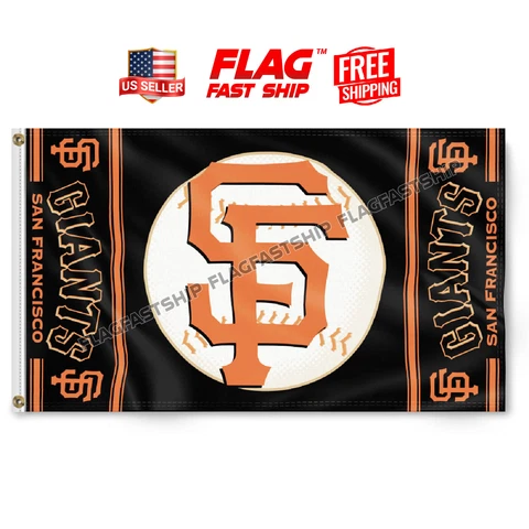 San Francisco Giants Flag 3x5 FT Banner Logo w Grommets Man Cave 2023 DESIGN Cover