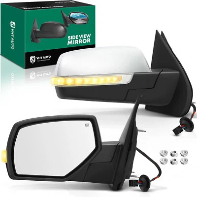2pcs Chrome Power Heated Towing Mirror for Chevy Silverado 1500 GMC Sierra 1500 - Image 1 of 4