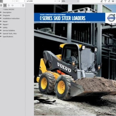 Minicargadora Volvo MC85C manual de reparación de servicio construcción PDF USB Foto 1 de 2