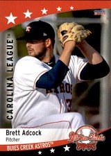 2018 Carolina League All-Stars Choice #5 Brett Adcock Bay City Michigan MI Card