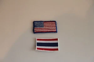 United States and Thailand Flag Patches. 2 Pieces. - Picture 1 of 2
