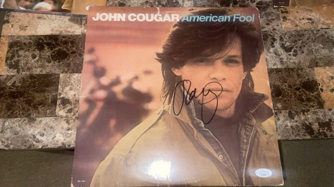 John Mellencamp SIGNED American Fool Vinyl Record ALBUM JSA Authenticated COA Cover