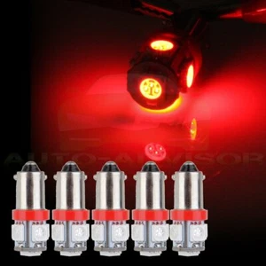 For 5x T11 BA9S T4W H6W 363 Red LED 5050 SMD Car Wedge Side Light Lamp Map 12V - Picture 1 of 6