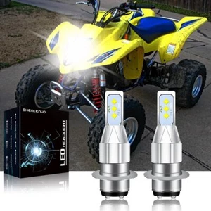 For Suzuki LTZ 400 Z400 QUADSPORT 2003-2008 LED Headlight Bright White Bulbs - Picture 1 of 7