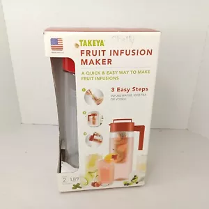 Takeya Airtight Fruit Infusion Maker Pitcher Infuser Beverage 2 Quart Red - Picture 1 of 4