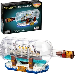 Titanic Ship in a Bottle Creator Expert Building Kit, Collectible Display Model - Picture 1 of 7