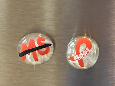 Orange Multiple Sclerosis AWARENESS Hope - Magnet Set - 2 pc - Image 1 of 4