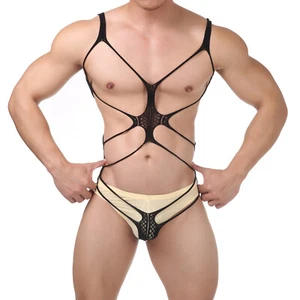 Hombres Sexy Body Bondage Sissy Lencería Red Ropa Interior Jockstrap Erótico - Imagen 1 de 19