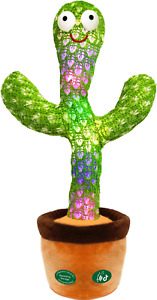 [Update Volume Adjustable] Talking Cactus Toy Mimics Back, Gift Package Repeat T